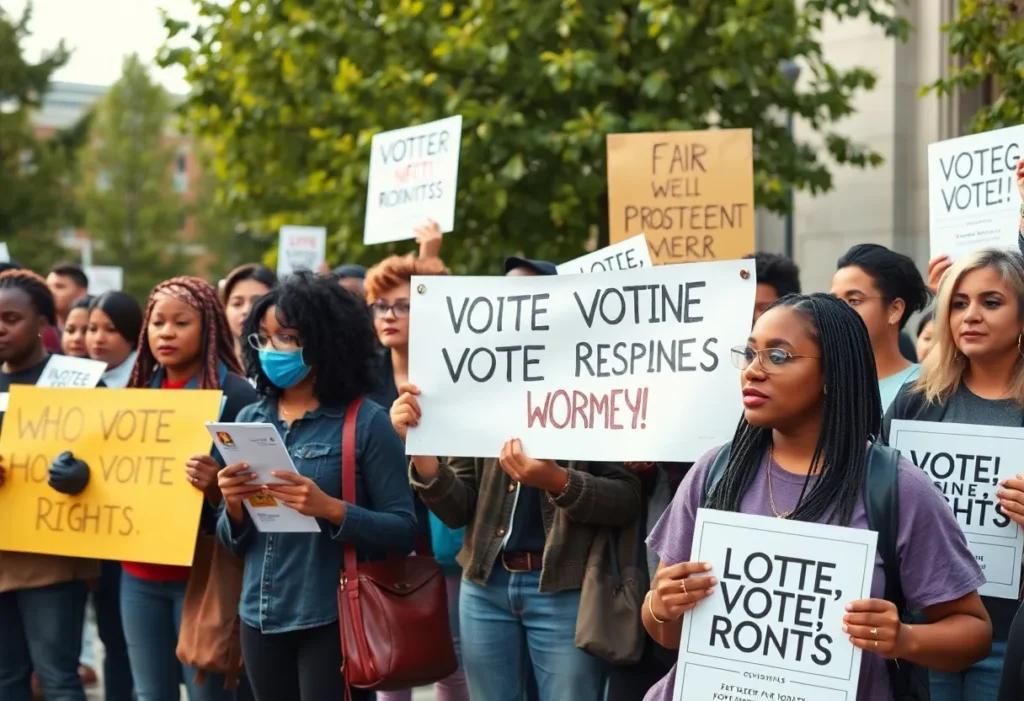 Community members rallying for Proposition 50 in Coronado