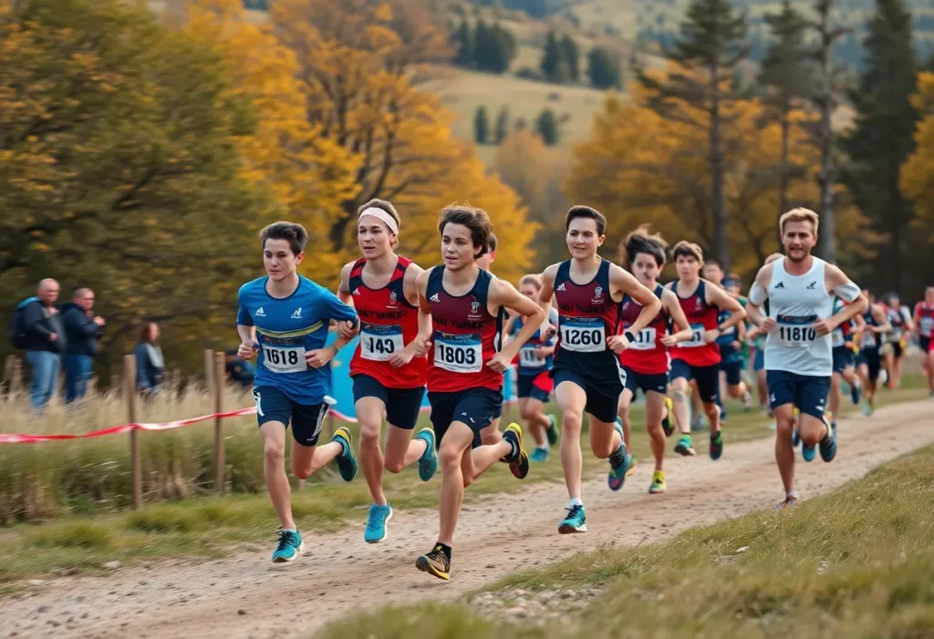 Coronado Cross Country runners competing on the trail