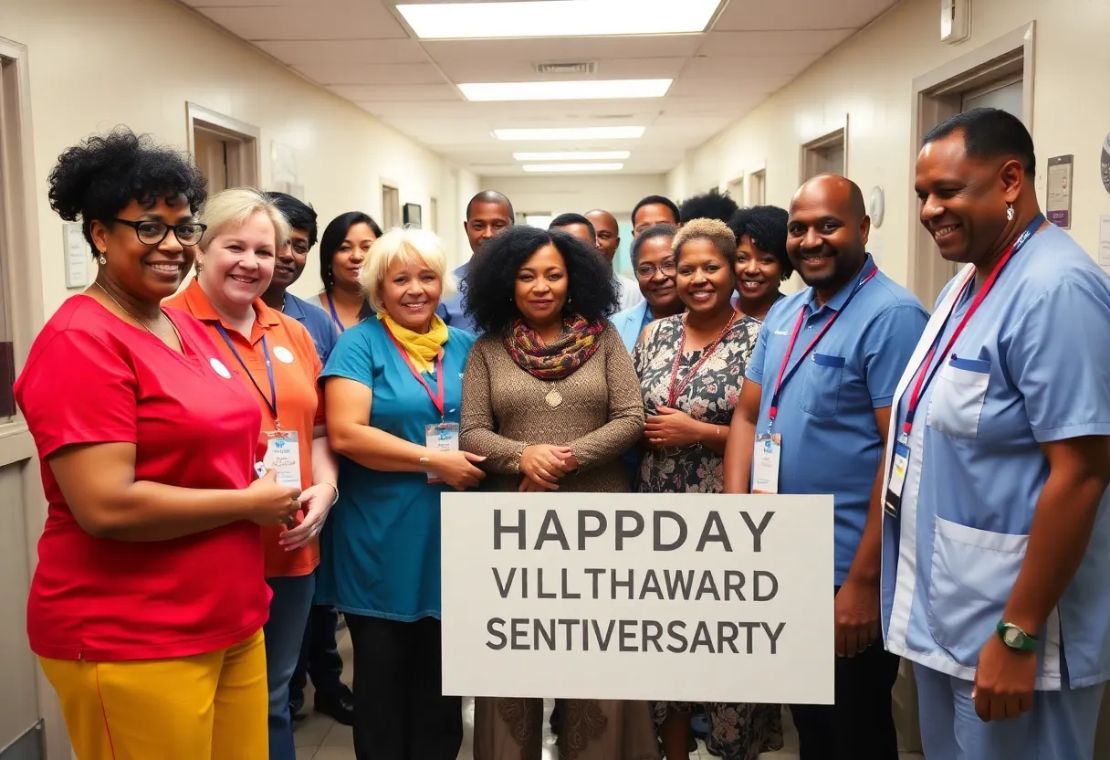 Volunteers celebrating at the Coronado Hospital Auxiliary event
