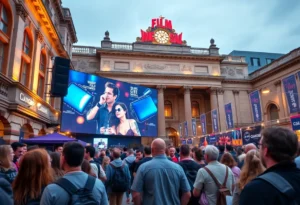 Crowd celebrating at Coronado Island Film Festival