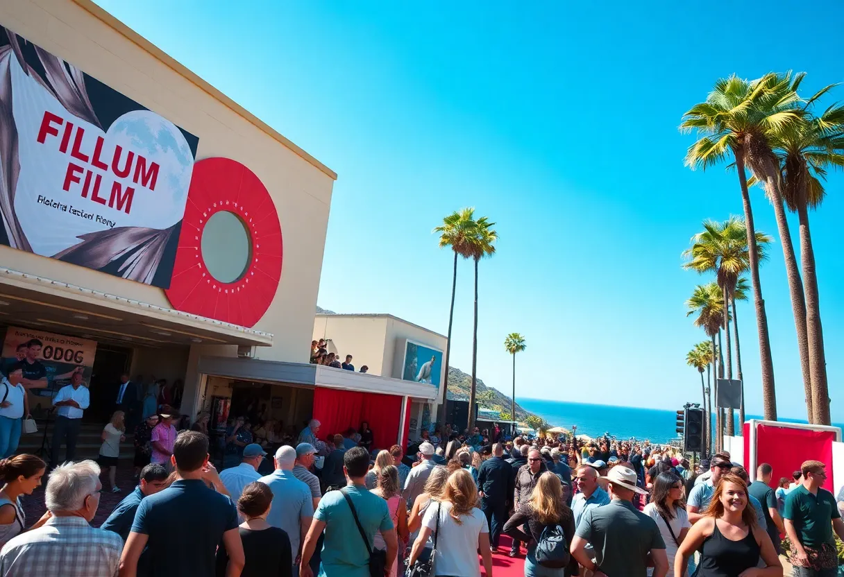 Crowd at Coronado Island Film Festival celebrating films.