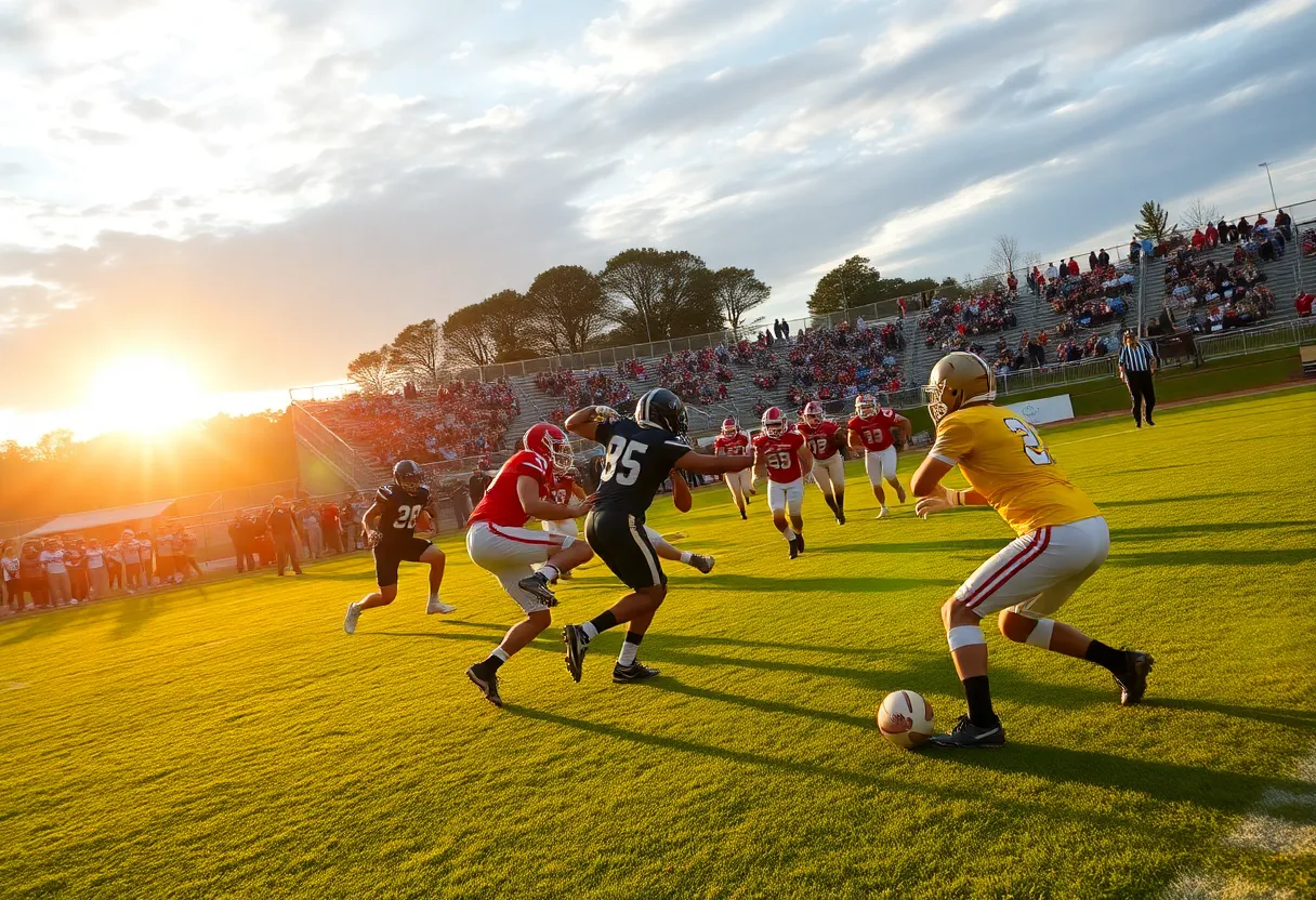 Coronado Islanders playing against Mar Vista High School on a football field
