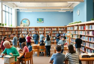 Community members participating in activities at Coronado Public Library