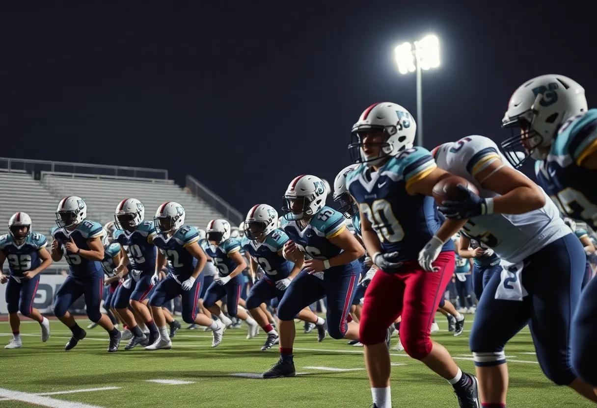 Coronado Islanders football team in action on the field.
