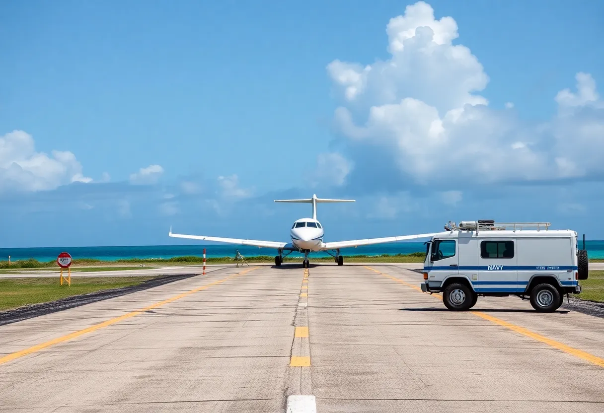 Security measures at a military airstrip