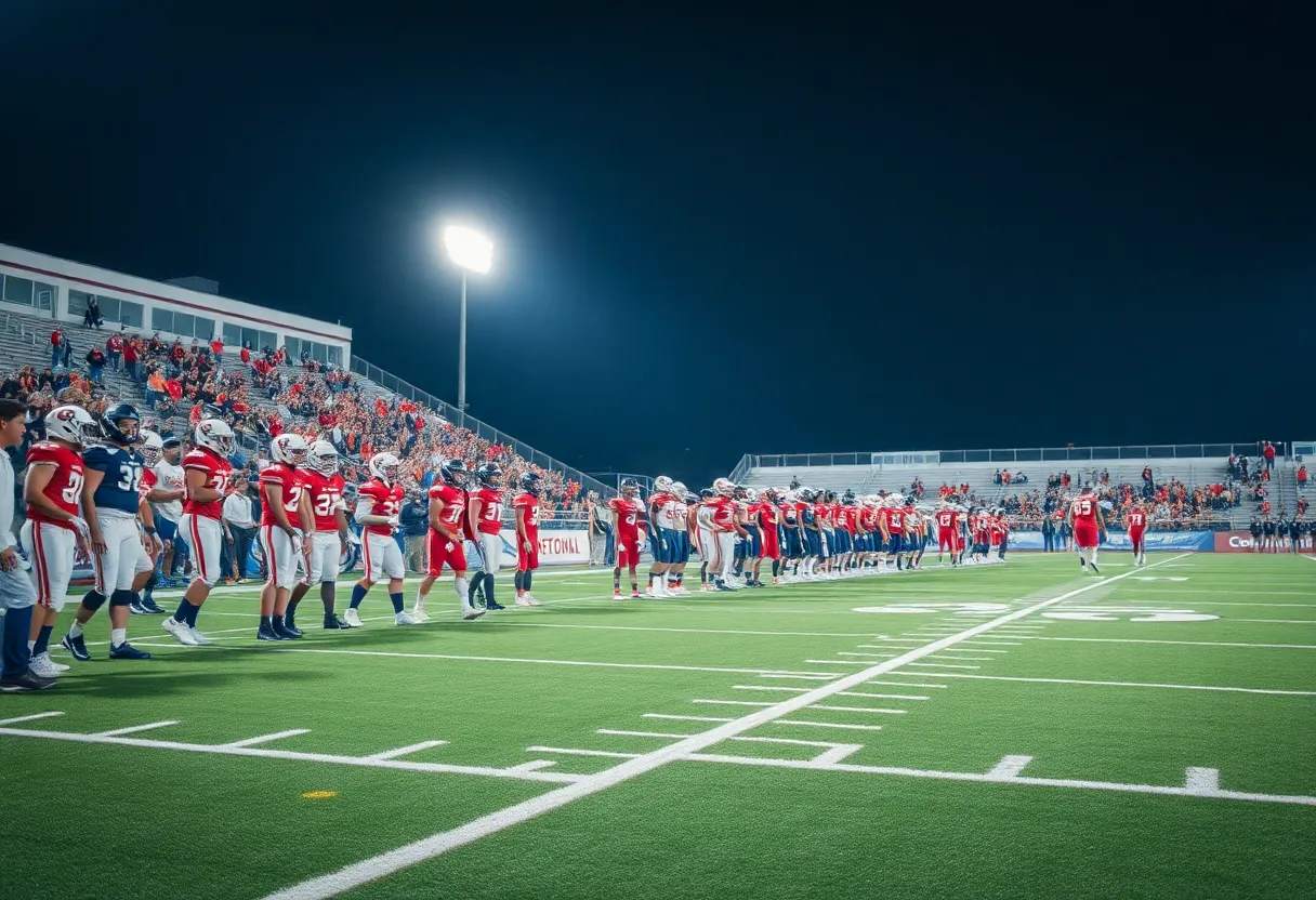 Football game between Morse Tigers and Coronado Islanders