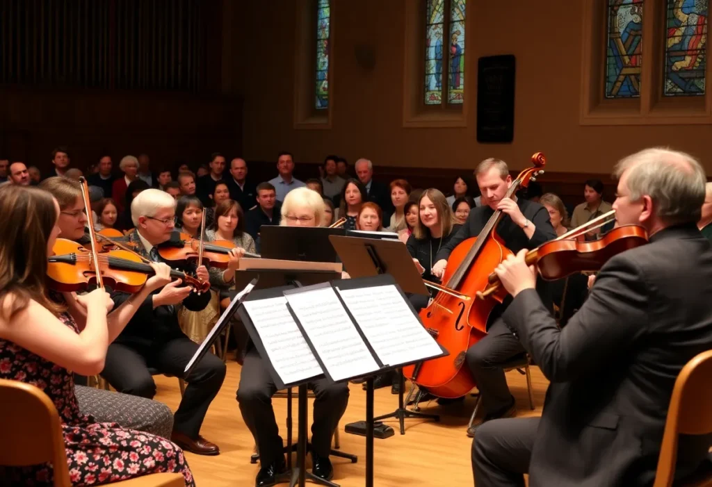 Musicians performing at Musica Vitale's chamber concert