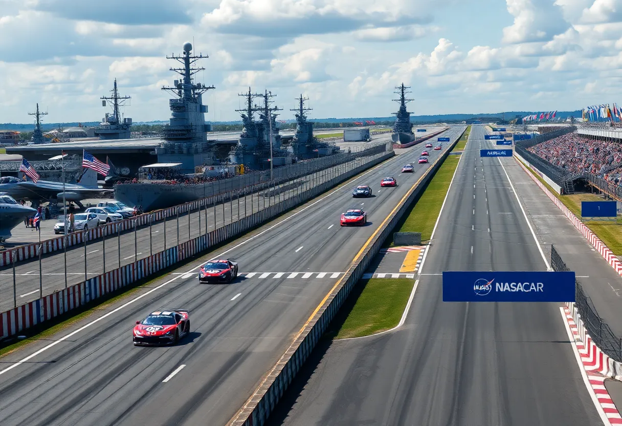 Layout of the NASCAR San Diego street race course at Naval Base Coronado