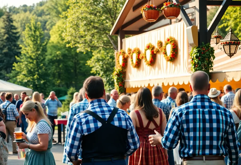 Members celebrating Oktoberfest at the Nature Friends Club