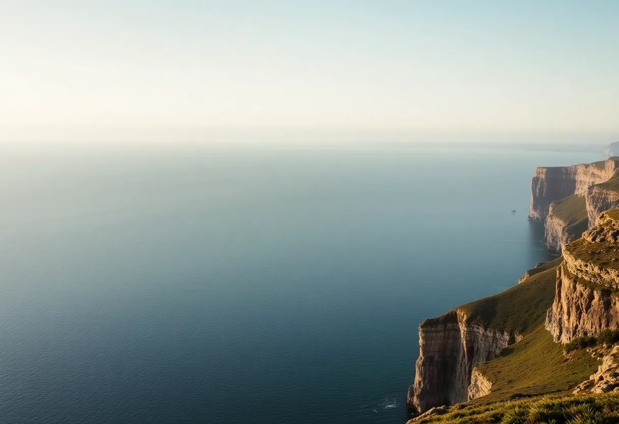 A peaceful coastal view representing the legacy of a Navy veteran.