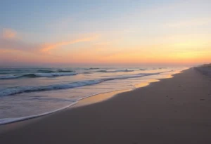 Beautiful beach sunset representing legacy and community spirit