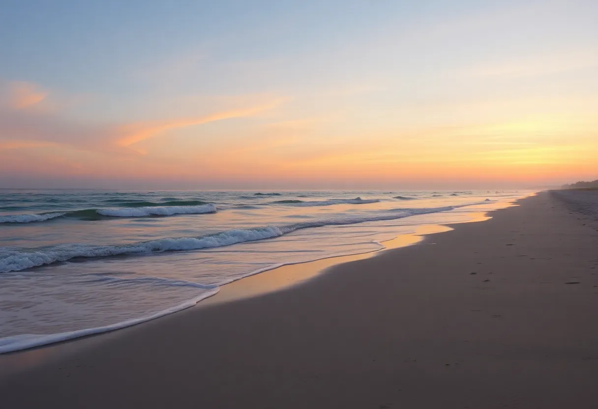 Beautiful beach sunset representing legacy and community spirit