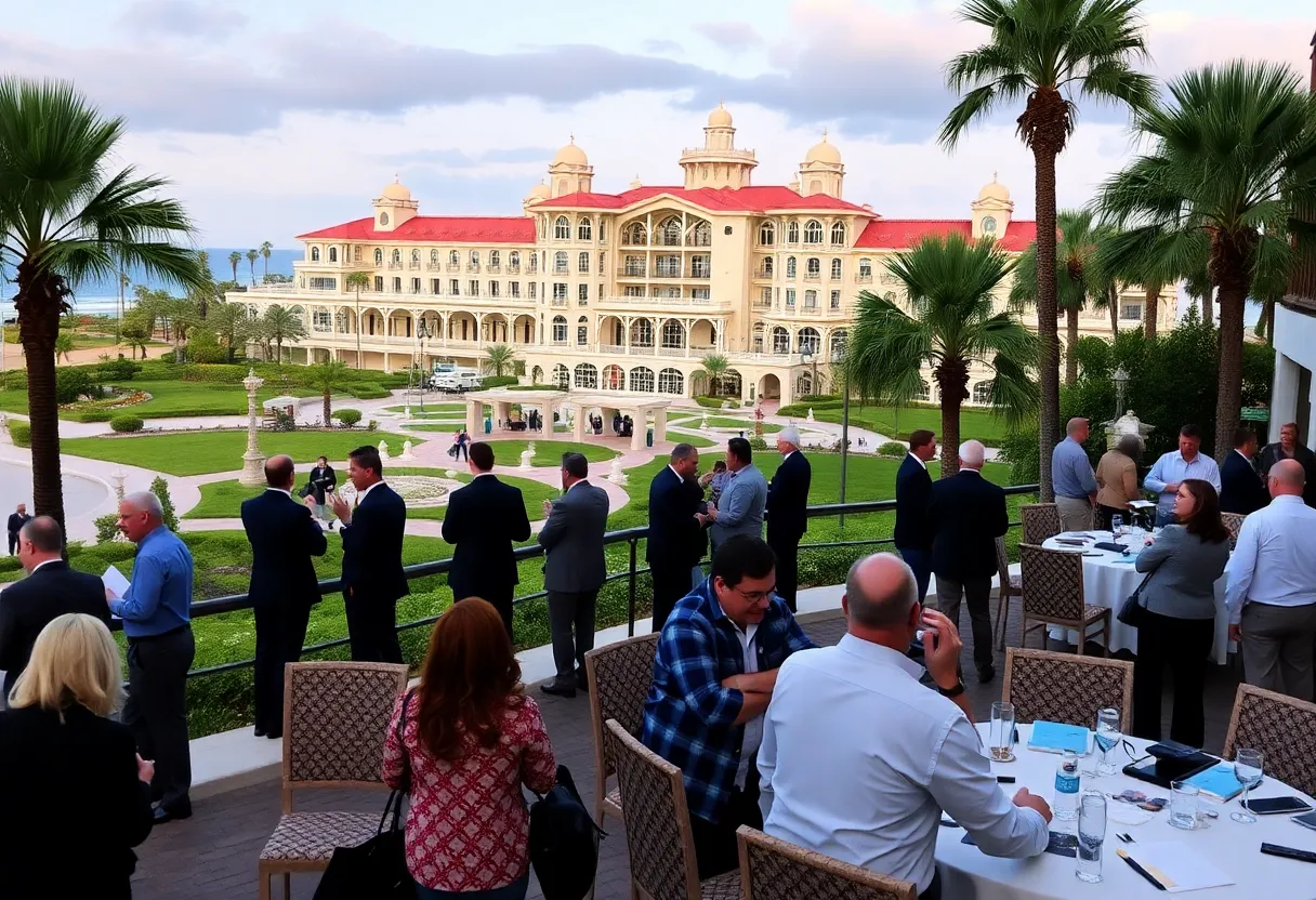 Professional networking at Hotel Del Coronado during LD Micro Conference.