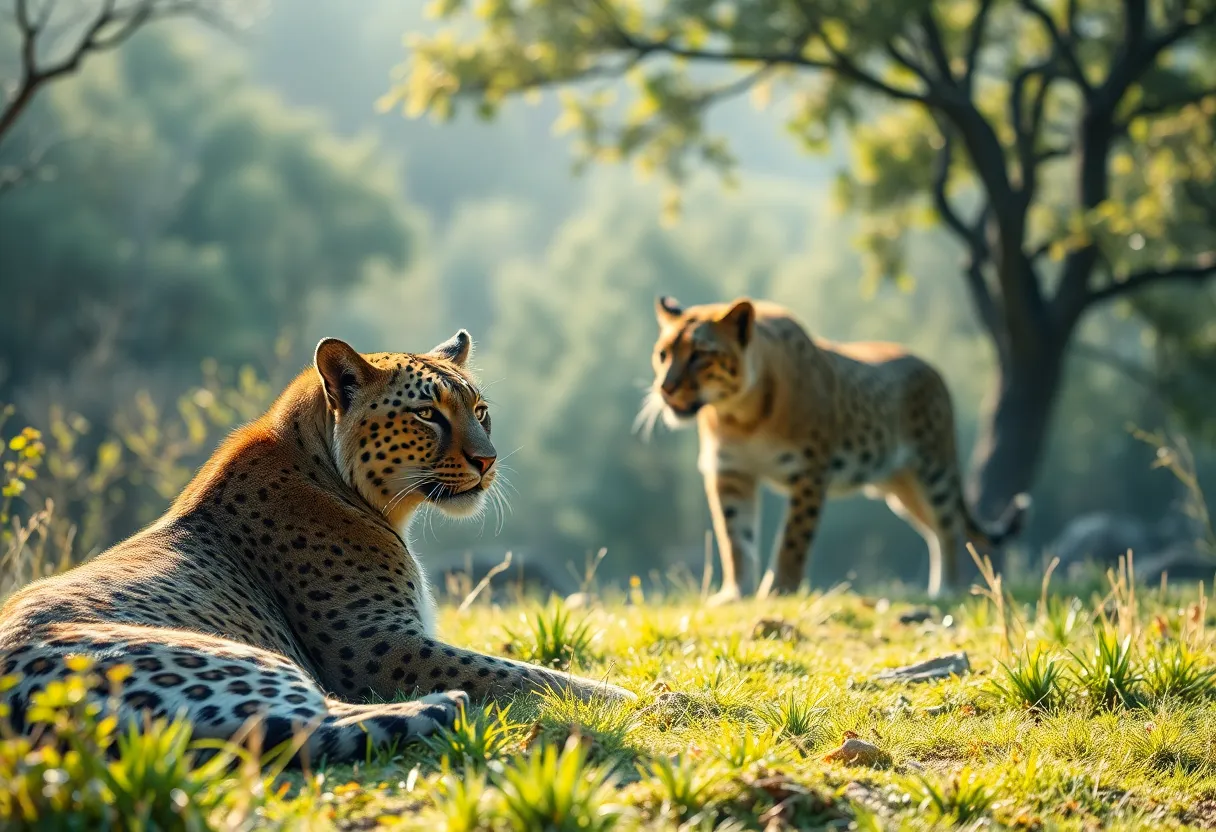 Natural habitat for large cats symbolizing animal sanctuary