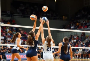 Women's volleyball teams competing in San Diego